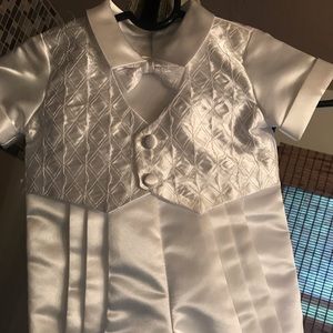 XS baptism/christening baby boy outfit